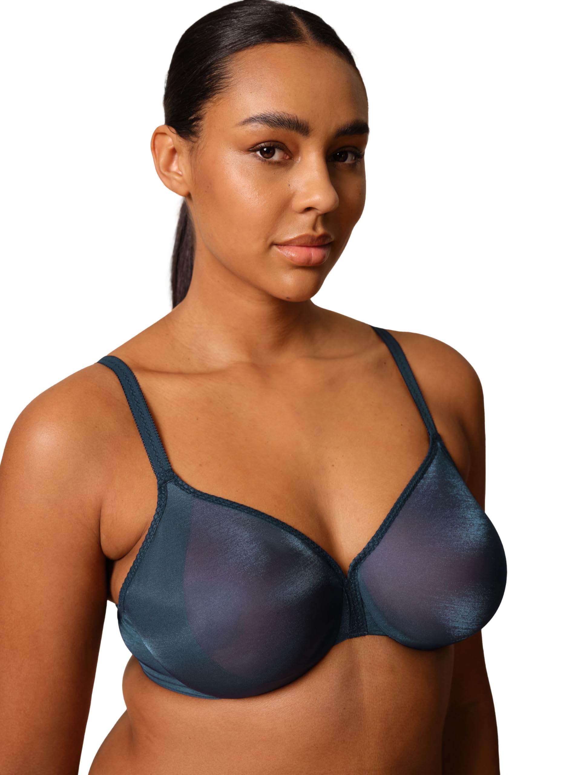Gossard Glossies Non Padded Moulded Sheer Bra Shadow Blue 34G