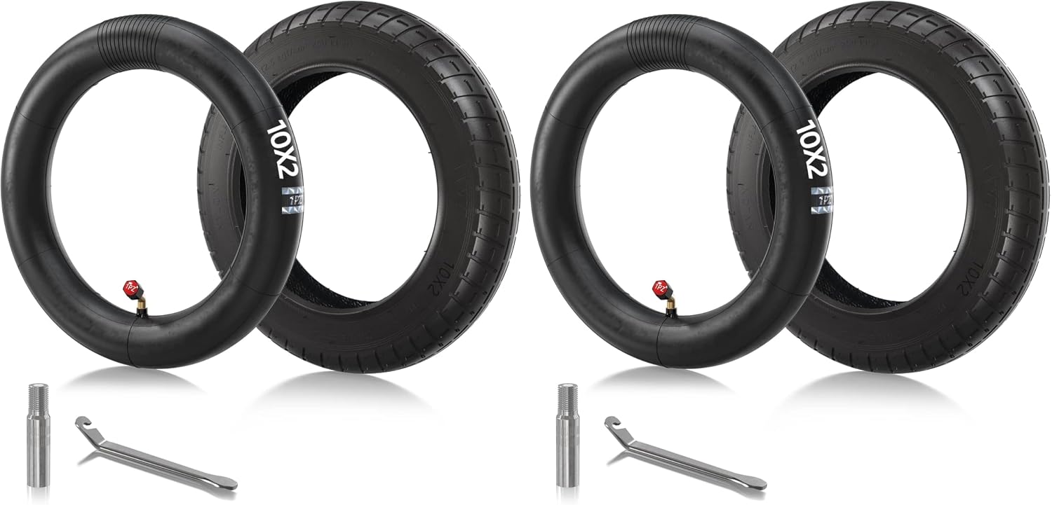 1PZ ITX-R01 10x2 Tire and Inner Tube 10 Inch Replacement for Smart Electric Balance Scooter Stroller Folding Electric Bicycle Bike