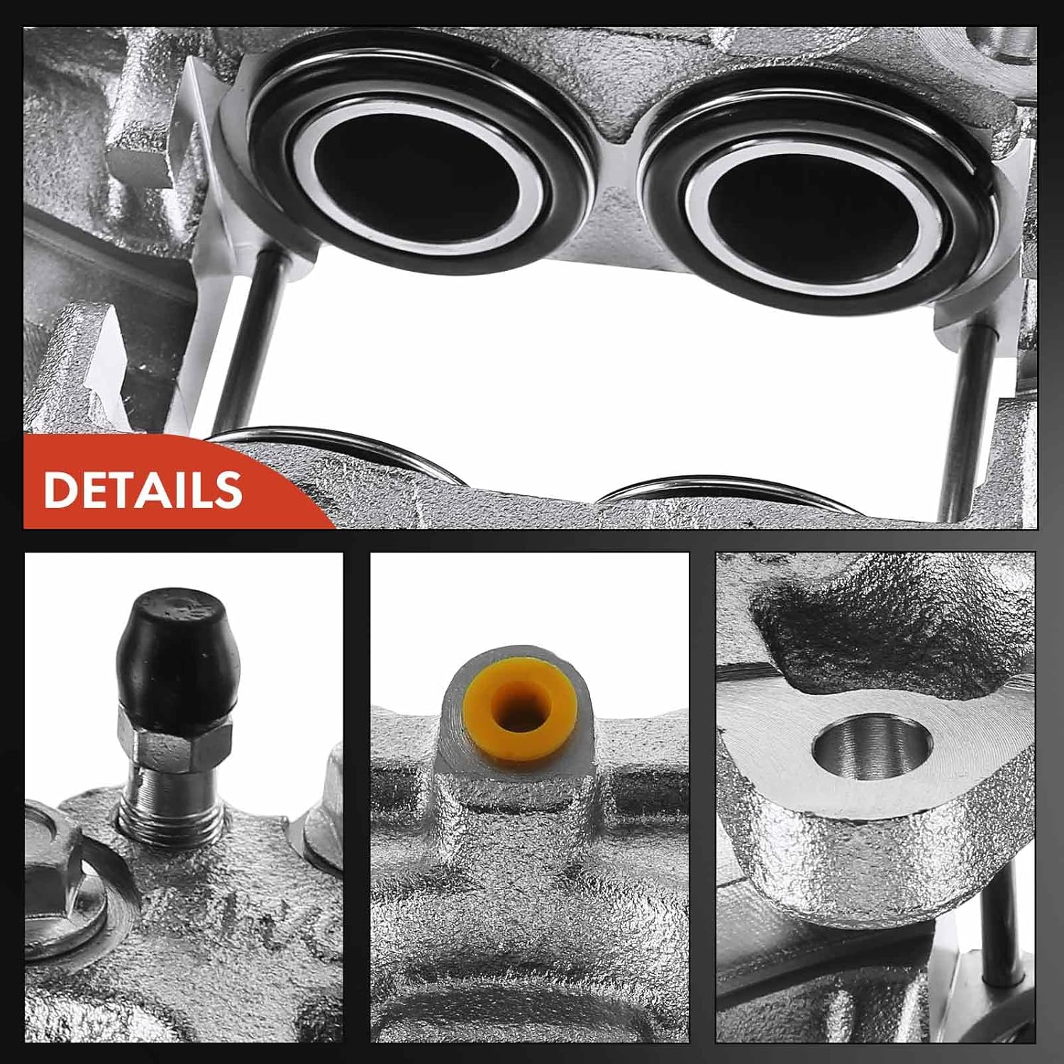 A-Premium Disc Brake Caliper Assembly Compatible with Select Hummer Models - H3 2006 3.5L 2007-2010 3.7L 2008-2010 5.3L, H3T 2009-2010 5.3L - Front Driver and Passenger Side