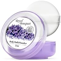 Vista 1 de R-NEU Polvo corporal para mujer con soplo de polvo, 100% libre de talco, elegante polvo perfumado de ramo real, después del baño, para piel suave, 1