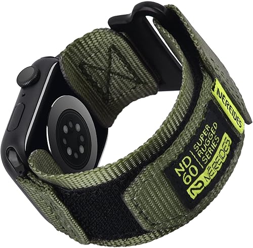 Vista 15 de Nereides Correa deportiva de nailon resistente con diseño de bucle tejido compatible con correa de Apple Watch, para iWatch de 1.65, 1.73, 1.77