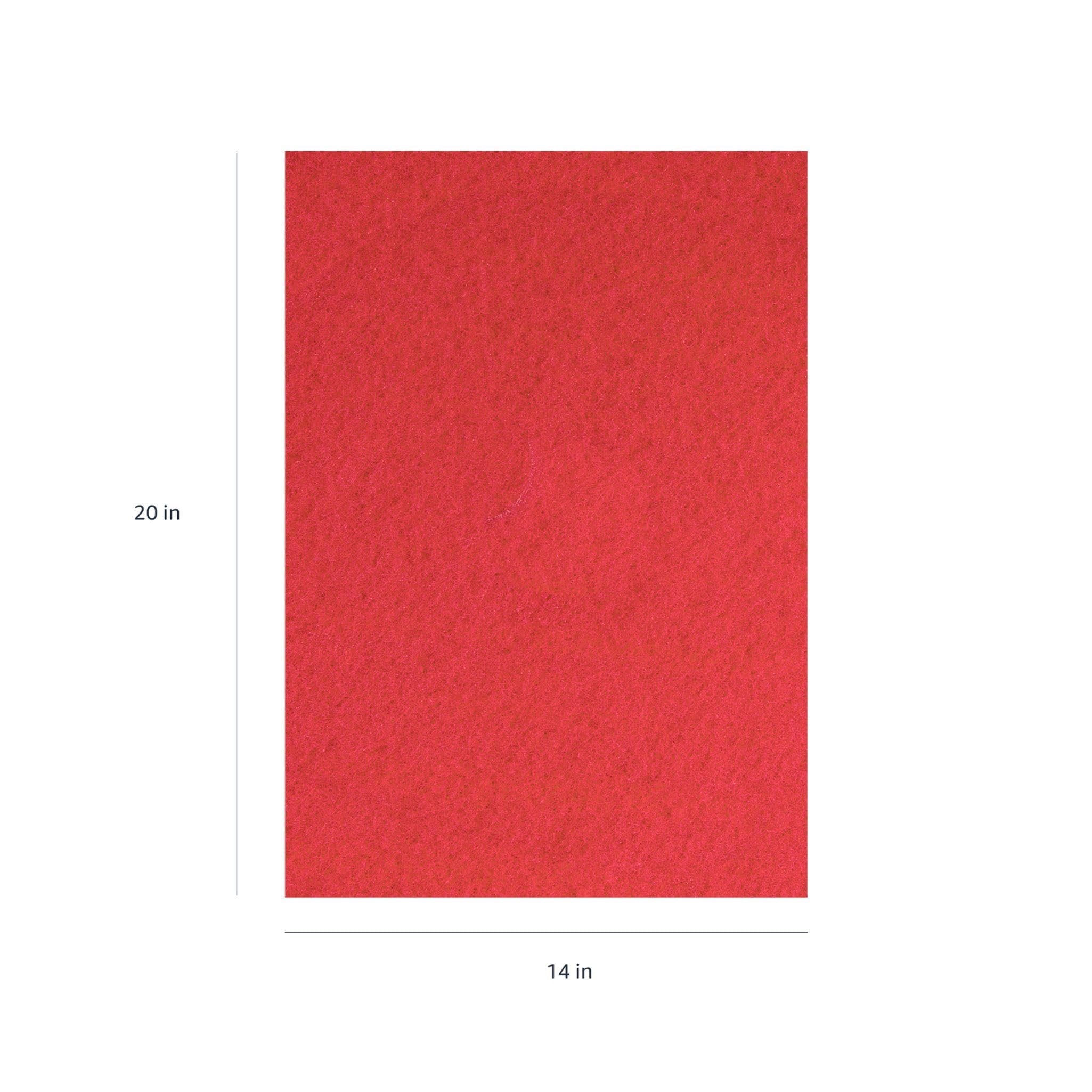 Americo fabricación 40441420 rojo pulido piso Pad Rectángulo (5 unidades), 14 "x 20"