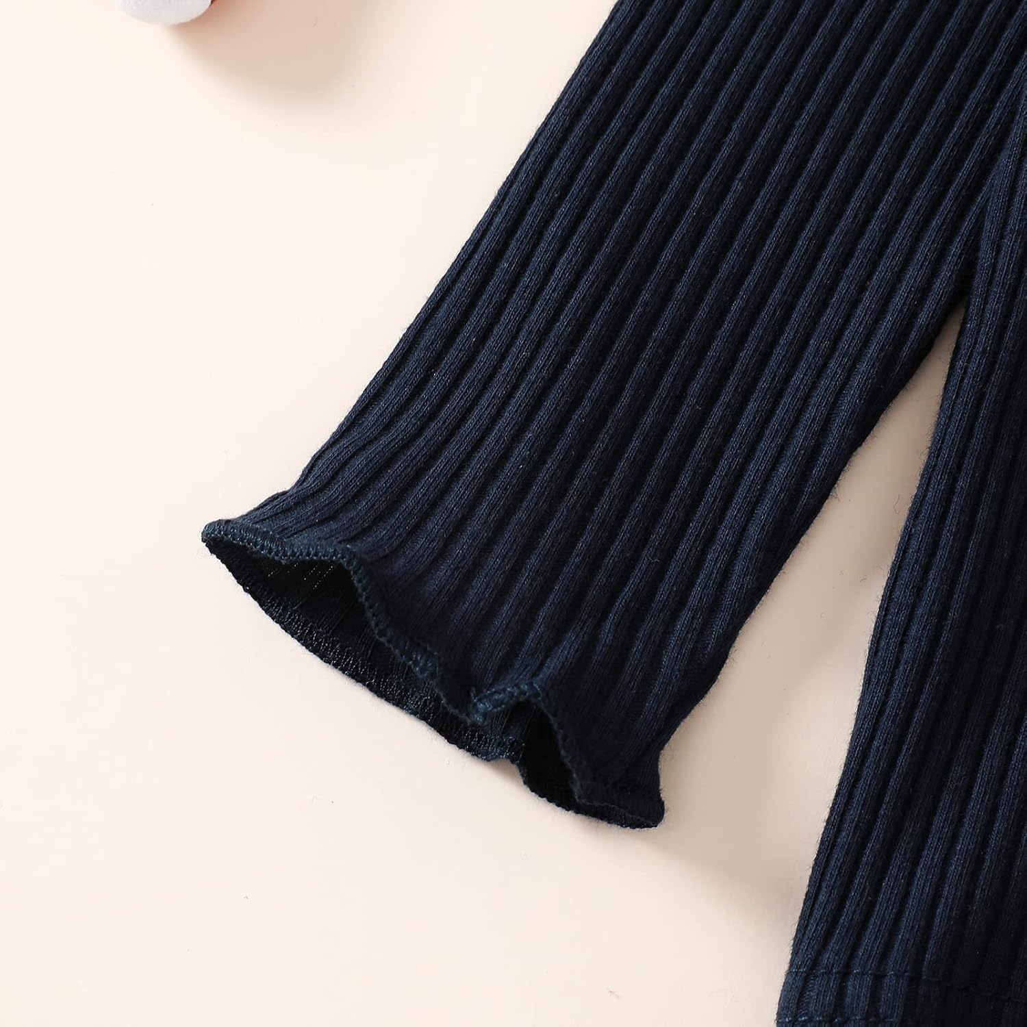 Toddler Baby Girls Christmas Outfits Set Long Sleeve Ribbed Knit Tops Plaid Suspender Skirt Infant Fall Winter Clothes