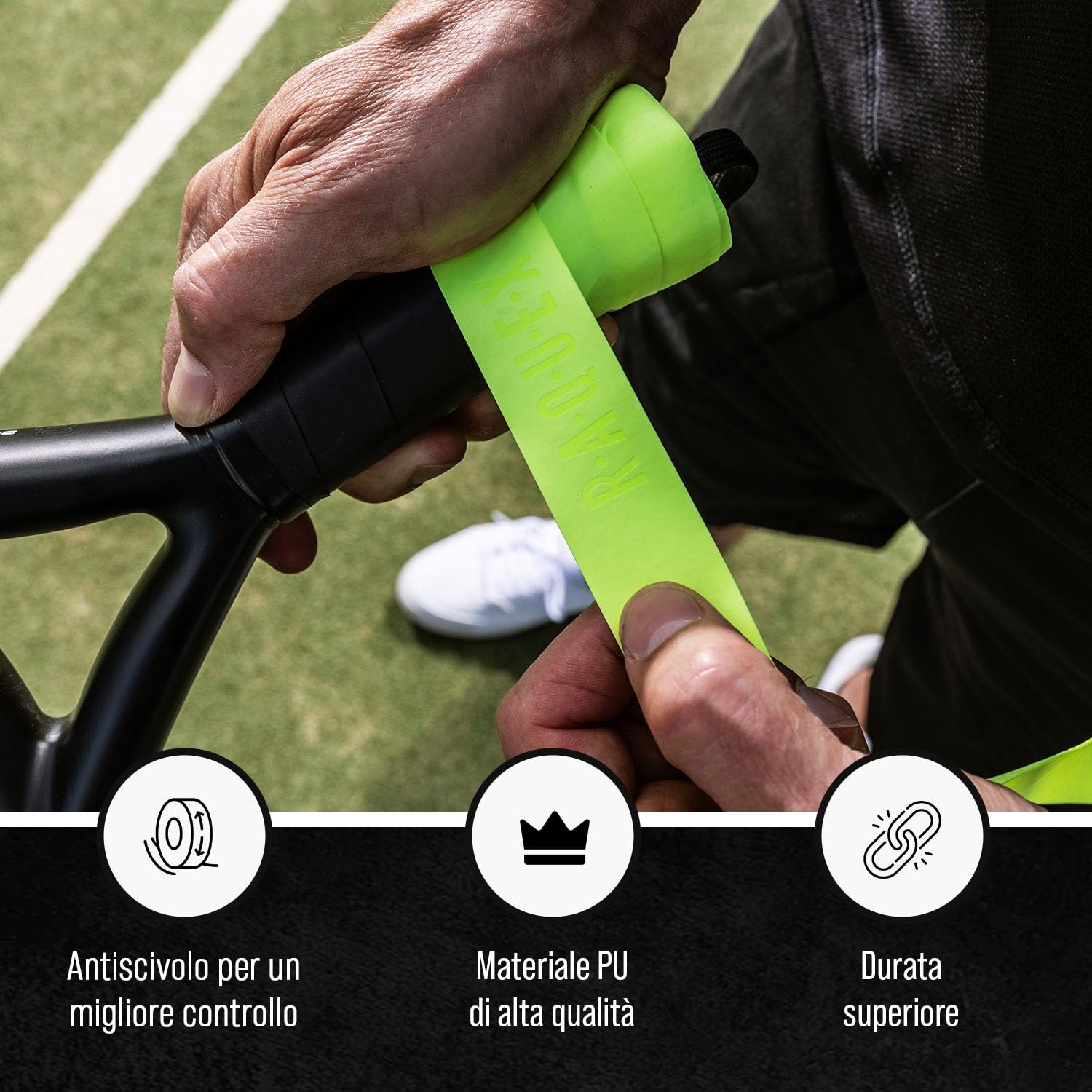 Raquex Nastro overgrip per Racchette da Padel Evade, 10 Colori, 3 Nastri overgrip per Palline, Spessore 0,65 mm, Assorbente, Leggermente appiccicoso e Antiscivolo per Racchette da Padel o Pickleball - 3