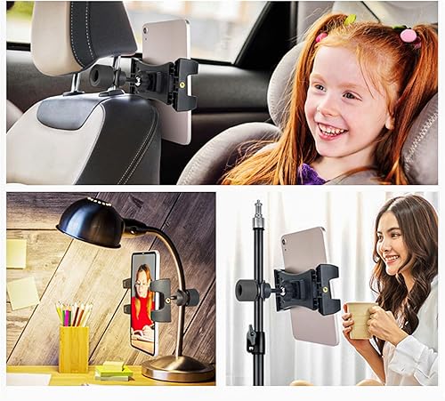 Miniatura 5 de Soporte para tablet para soporte de micrófono, soporte de música ajustable para iPad iPhone compatible con dispositivos de tamaño de pantalla de 4.7