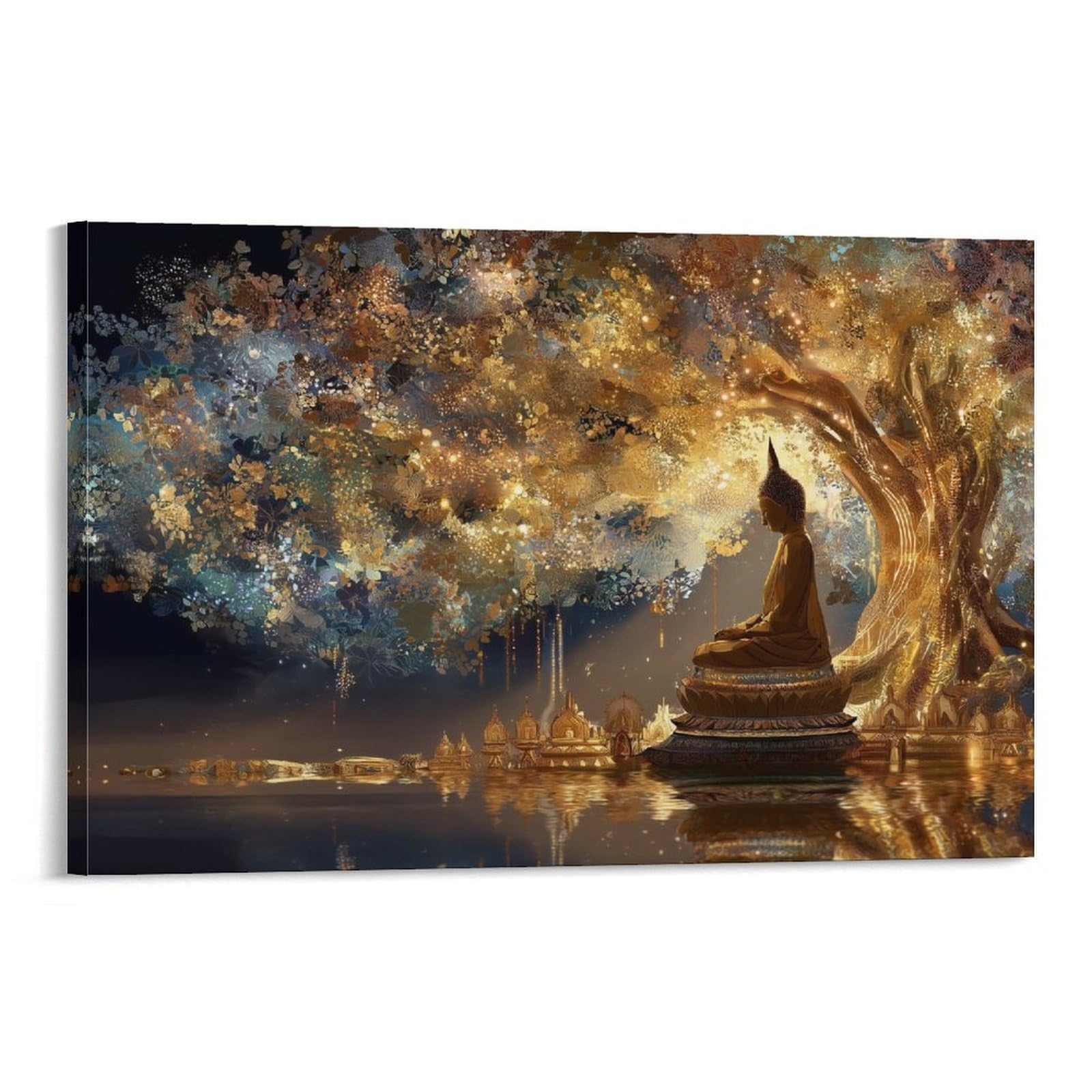 Shunxifq Buddha Print, Canvas Wall Art, Pictures For Living Room And Bedroom, Prints For Special Occasions 08X12inch(20X30cm)