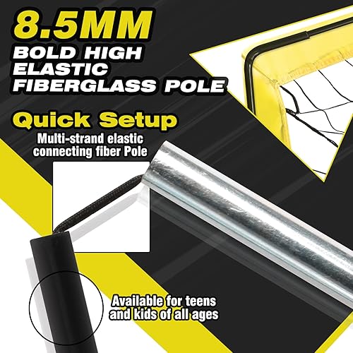 Miniatura 3 de Kunup Juego de 2 porterías de fútbol para niños para patio trasero, redes de práctica plegables para porterías de fútbol con bolsa de transporte