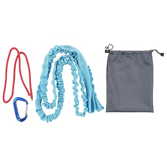 Mountain Bike Tow Rope, Elastic Traction Leash for Family Cycling, Shock Absorption, Flexible Design for Child and Adult Rides, Durable Uphill Assist Tool