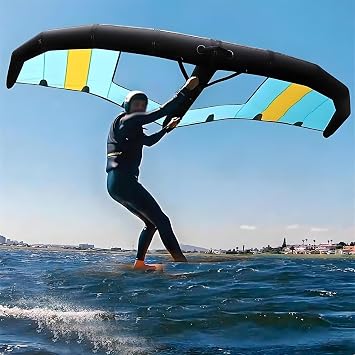 Windsurfing Inflatable Wing,4m2,5m2,6m2 Wind Wingfoil and Hydrofoil Board, Handheld Surf Sail, with Window, for Water Sports, Kiteboarding, Surfing