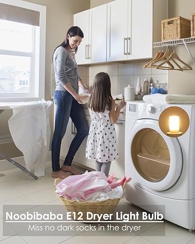 Miniatura 3 de Bombilla de secadora de 120 V, 10 W, repuesto para GE LG Maytag Appliances, WE05X20431 WP22002263 E12 Bombilla base de candelabro, 2 W 200 lm, no