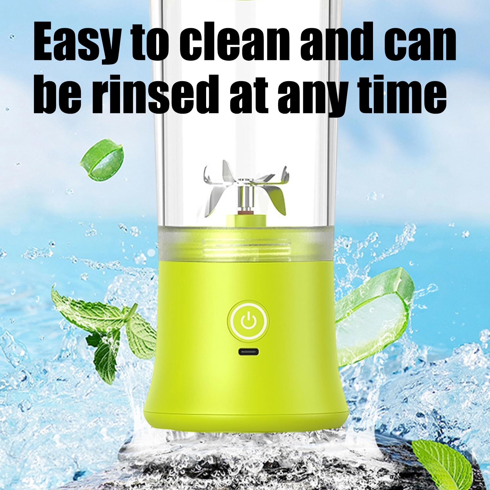 Exprimidor eléctrico de limpieza rápida con mango ergonómico, máquina de procesamiento de frutas eficiente, textura para licuadoras silenciosas de viaje