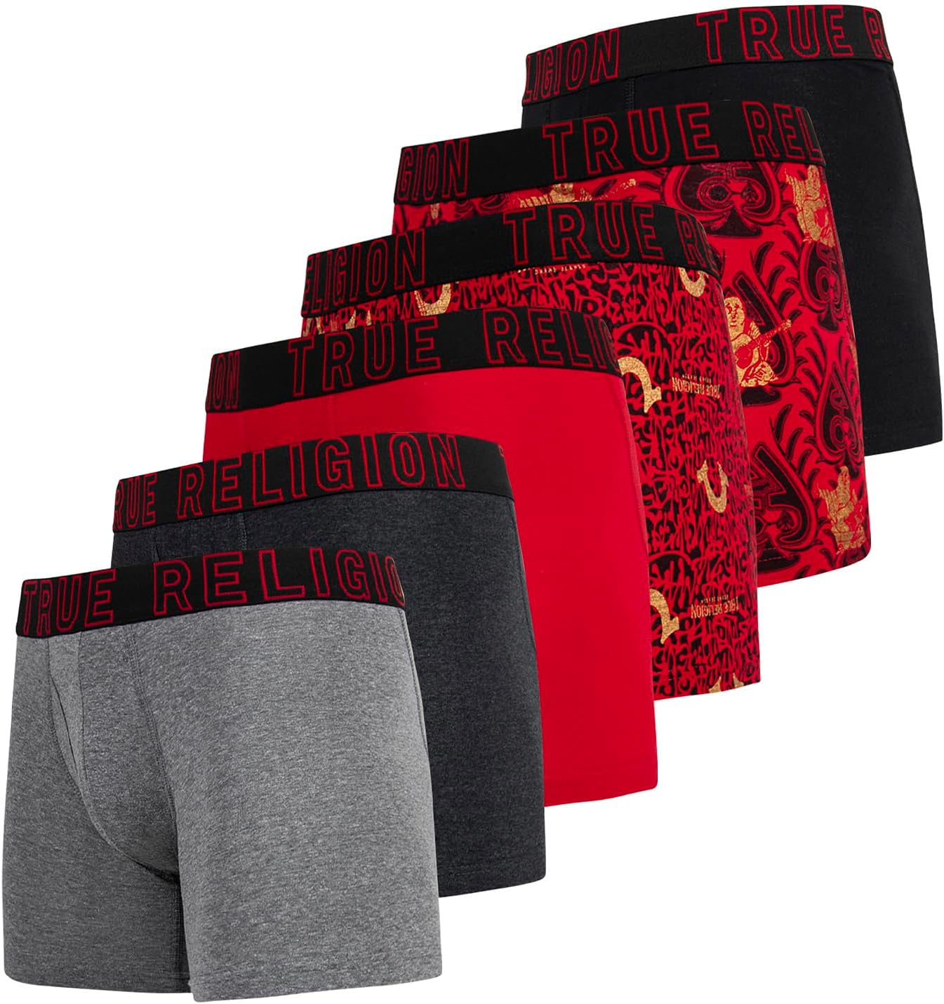 Mens Boxer Briefs Cotton Stretch Underwear for Men Pack of 6