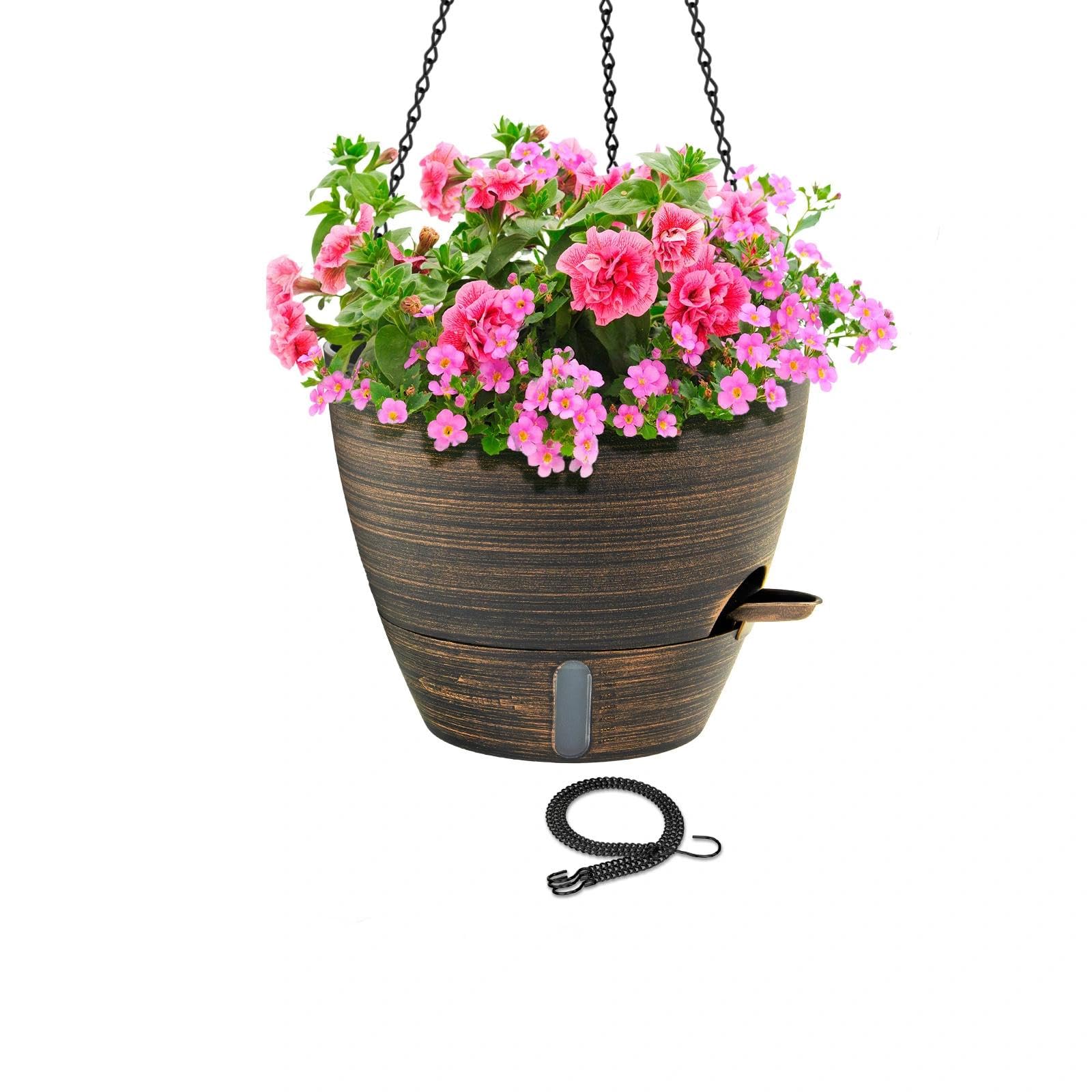 Pots suspendus de 25,4 cm au design épuré pour aménagement végétal intérieur