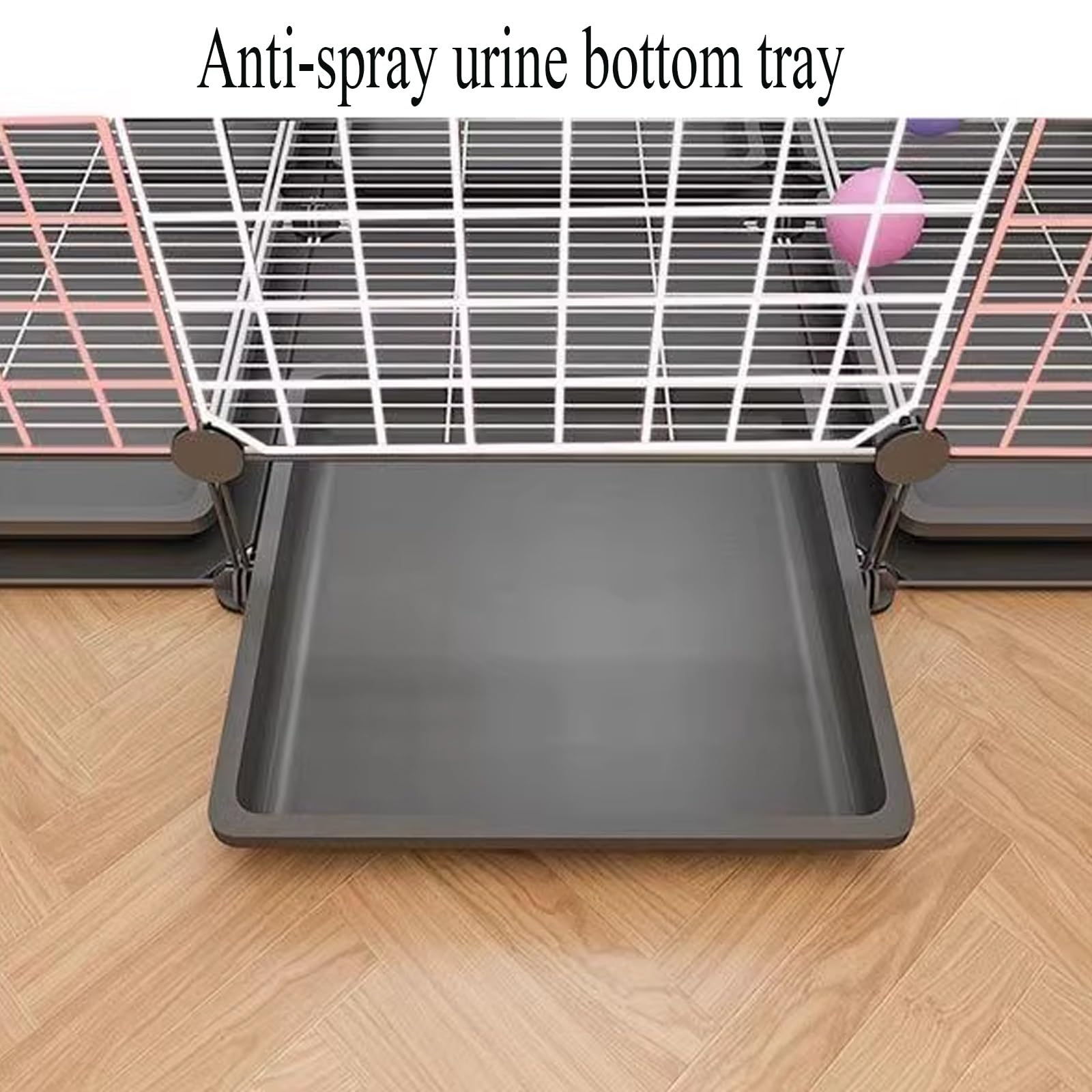 Jaula Conejo Grande 2 Plantas Conejera de Interior con Bandeja Extraíble, Jaula para Conejos Interior Jaula for Conejitos de Fácil Limpieza for Animales Pequeños