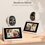 Home Security Camera with 4.3" Screen, Two Way Video Call Function for Elderly, Baby and Pets, 1080P HD with Motion Detection
