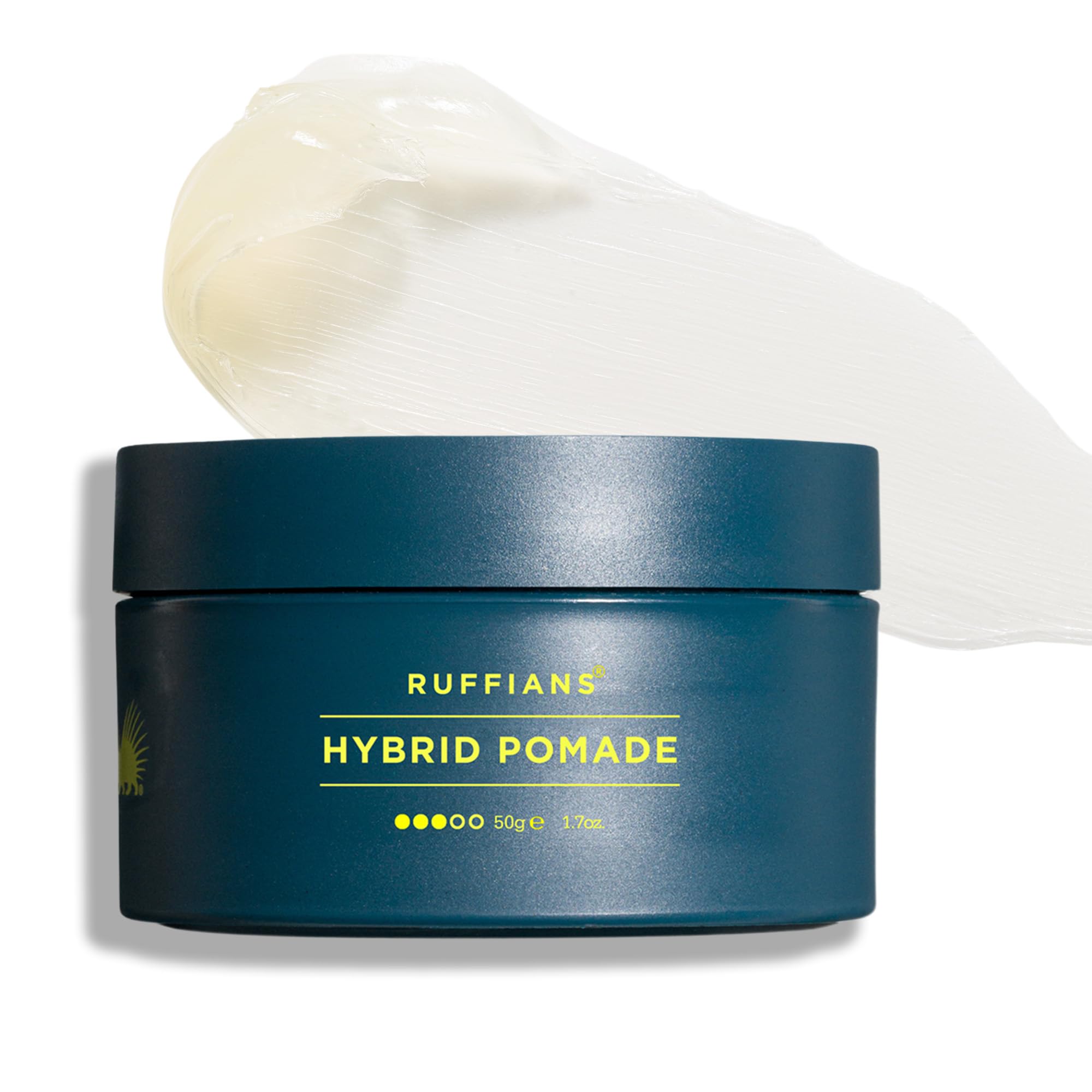 Ruffians Hybrid Pomade (1.7 Oz Fl / 50 ML) Omega-Enhanced Haircare Solution for Textured Hair Mid Hold, High Shine