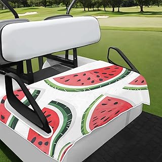 Tavisto Watermelon Slices Design Universal Golf Cart Seat Cover, 51'' x 31'' Portable Collapsible Golf Cart Seat Towel Blanket Fits for Most 2 Seat Golf Carts