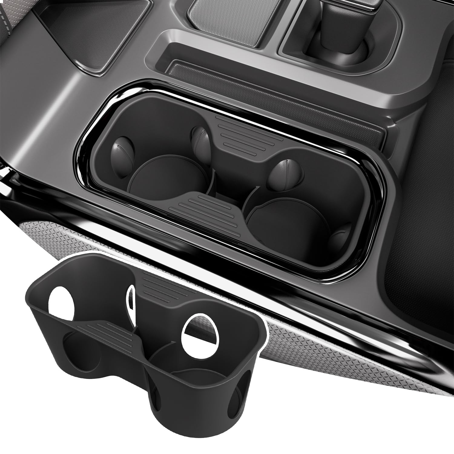 CZmenghe Cup Holder Compatible with 2022-2026 Chevy Silverado GMC Sierra Center Console Cup Holder Bucket Seat Console Drink Organizer Replacement for