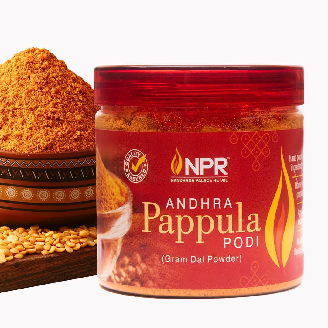 NPR Andhra Pappula Podi 240g | Authentic Andhra Style Bengal Gram Chutney Powder | Flavourful South Indian Spice Mix for Idli, Dosa, Appam, Rice, Chapati & Roti