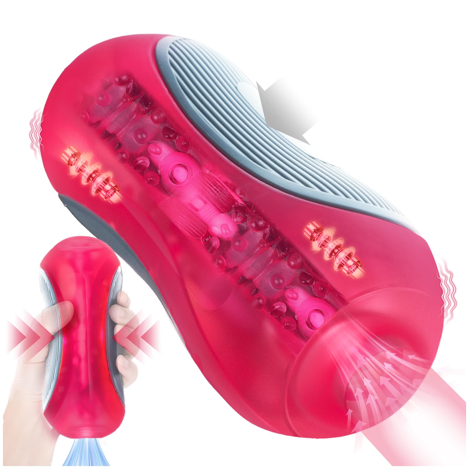 Amazon.com: Squeezable Jelly Sleeve Manual Sucking Male Masturbator Adult  Sex Toys for Men, Automatic Vibrating Realistic Textured Pocket Pussy,  Penis Vibrator Stroker, Onahole Blowjob Sex Toy Machine for Men : Health &