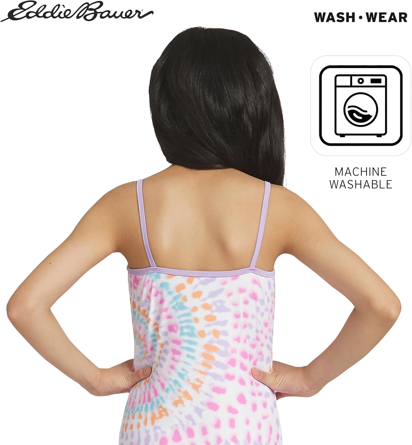 Eddie Bauer Girls' UPF 50+ Scoop-Neck Stretchable One-Piece Swimsuit