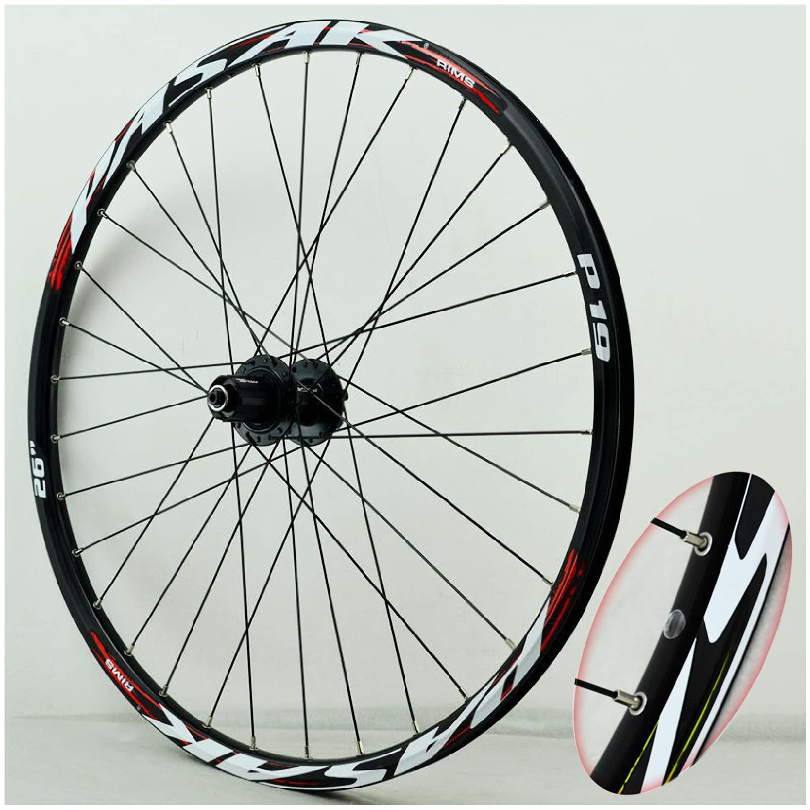 Zestaw kół MTB 26 cali 27,5 29ER stop aluminium hamulce tarczowe koła górskie 32 szprychy do 7/8/9/10/11 biegów (kolor: czerwony, rozmiar 29 cali)