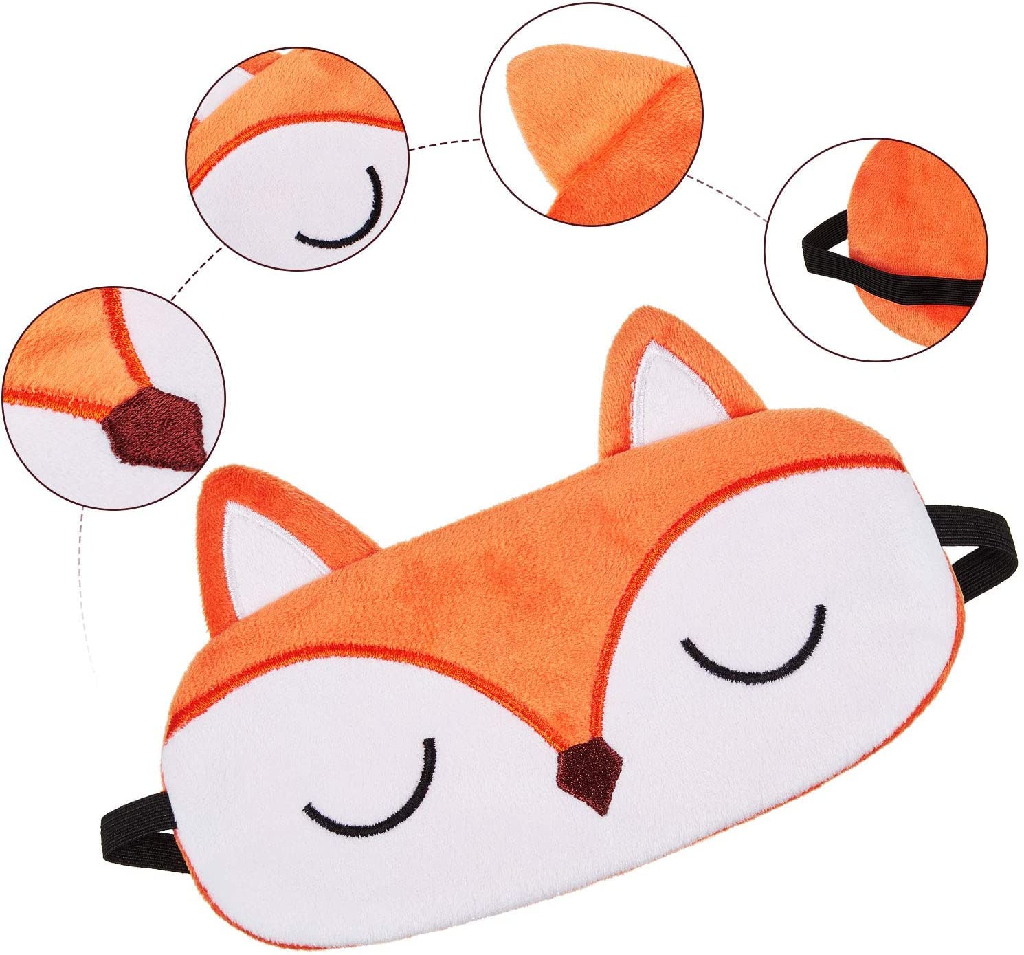 Ulife Mall 3D Maschere di sonno di Natale Carino Renna Divertente Animali Maschera da Notte in Peluche per Dormire Viaggio Fascia per gli occhi Traspirante Copertura degli Occhi per Bambino Donna