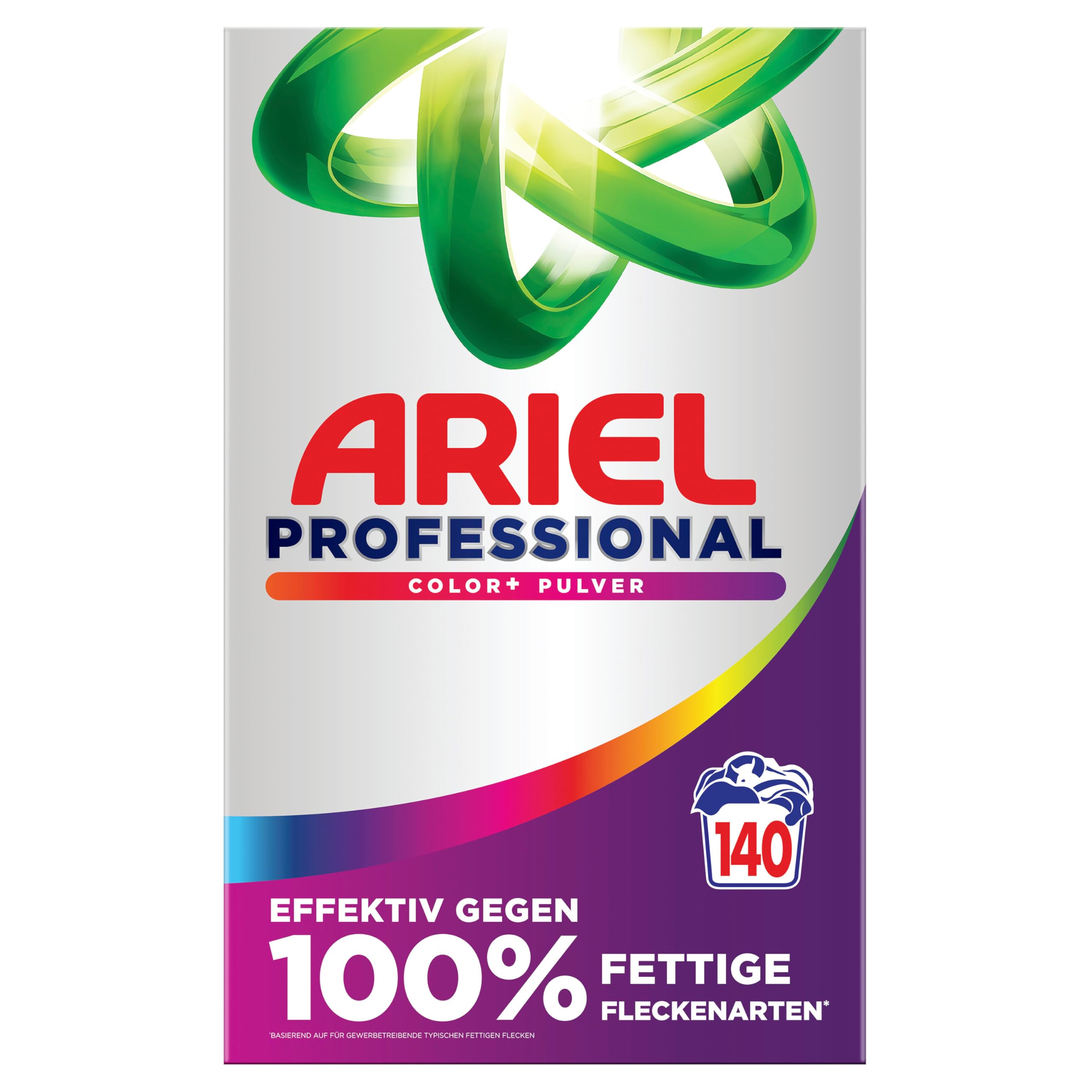 Ariel Professional Waschpulver Waschmittel Color+, bekämpft alle Arten von Fettflecken, für den professionellen Gebrauch