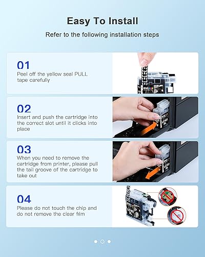 Miniatura 7 de E-Z Ink Pro LC103 LC103XL Cartucho de tinta compatible con Brother LC103 XL LC103XL LC101 LC103CL Cartuchos de tinta compatibles con MFC-J870DW