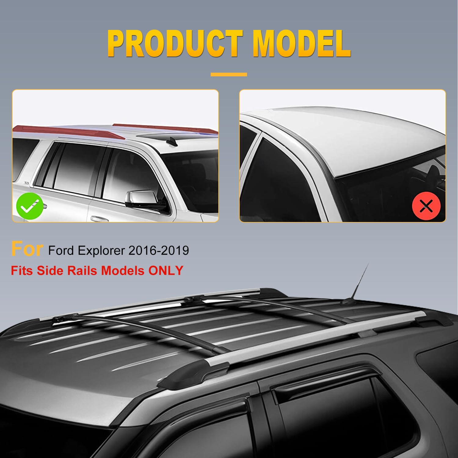 2023 Ford Explorer Roof Rack Crossbars LEDKINGDOMUS Roof Rack