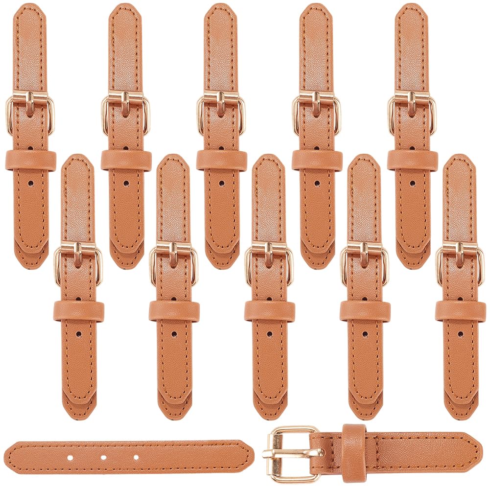 GORGECRAFT 10Pcs Brown PU Leather Sew on Snap Toggle Closures Vintage Snap Buckle on Coat Clips Buttons Fasteners Clasp Replacement with Metal Alloy Clasp for DIY Craft Coat Jacket Cloak Handmade โ image 1