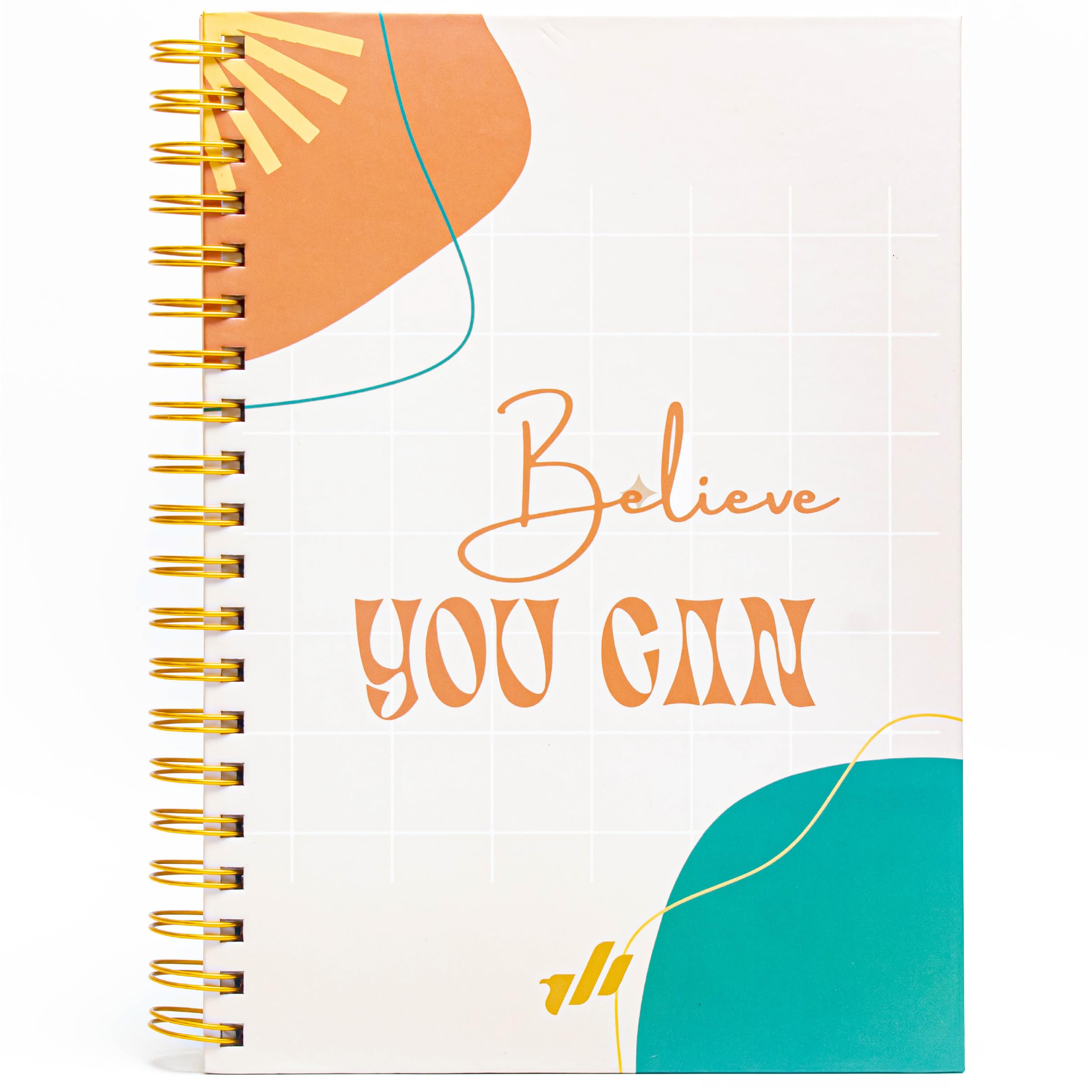 Spiral Notebook - 10.25" x 7.25" Spiral Journal Notebooks College Rule, Cute Notebook Journal for Note Taking Women Writing School, Notebooks for Work, 100 GSM, 300 Pages (Believe)