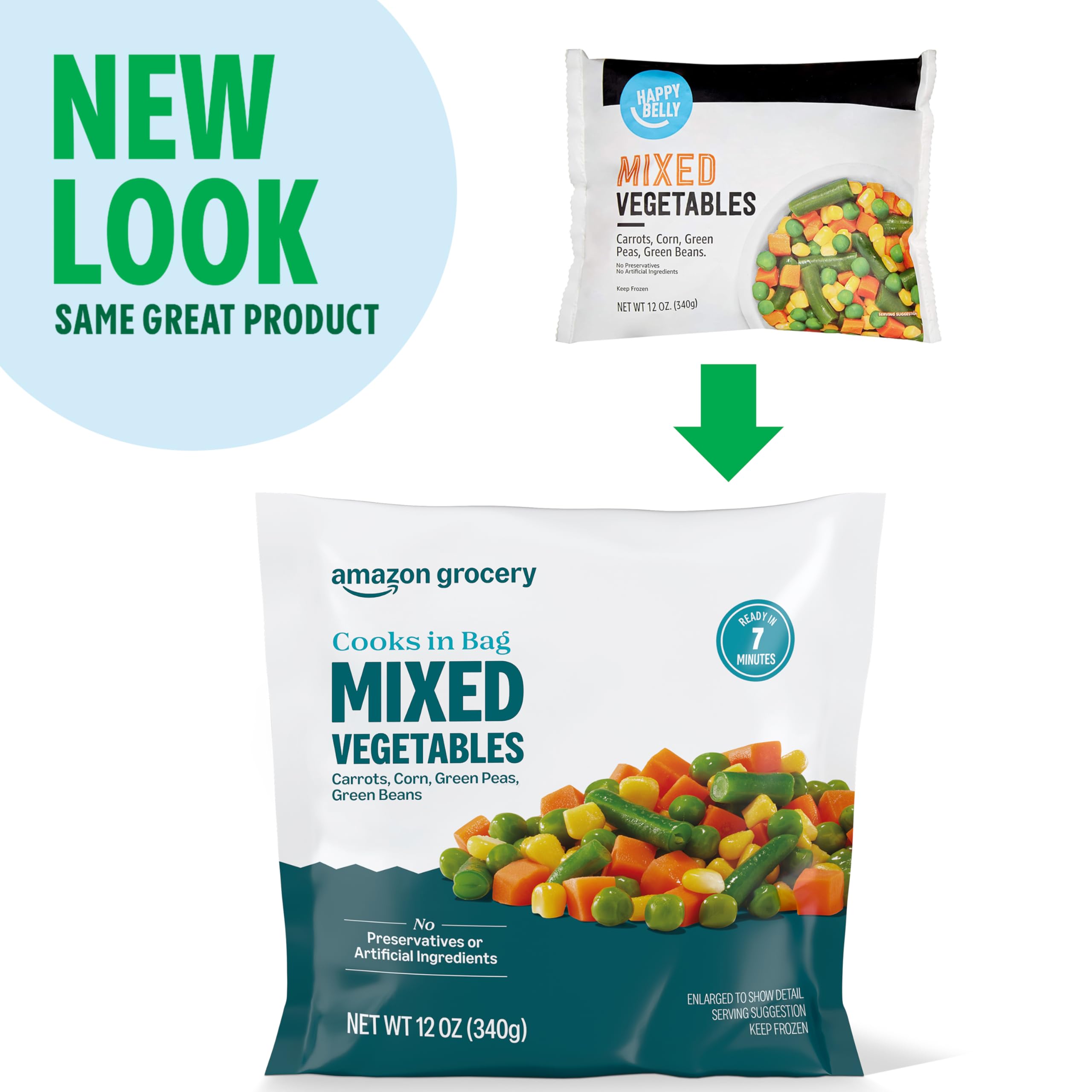 Amazon Grocery Mixed Vegetables 12 Oz Frozen Previously Happy Belly Packaging May Vary — view 2