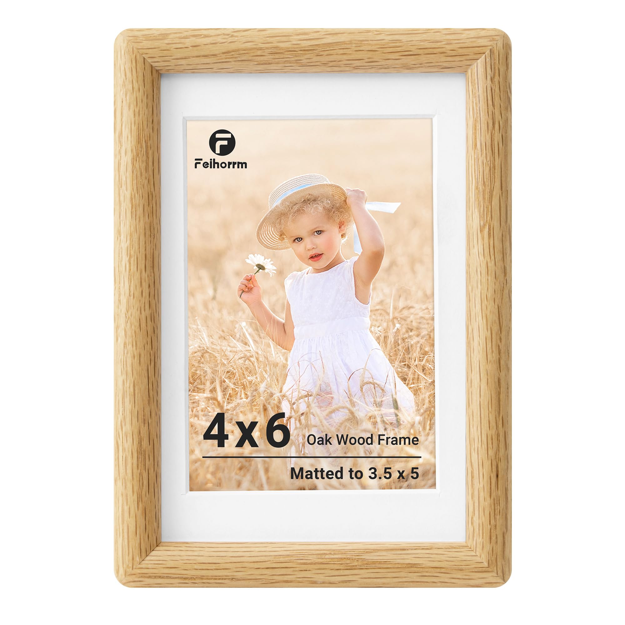 Feihorrm 6x4 Photo frame, Oak Picture Frame, Wooden Photo Frame โ image 1