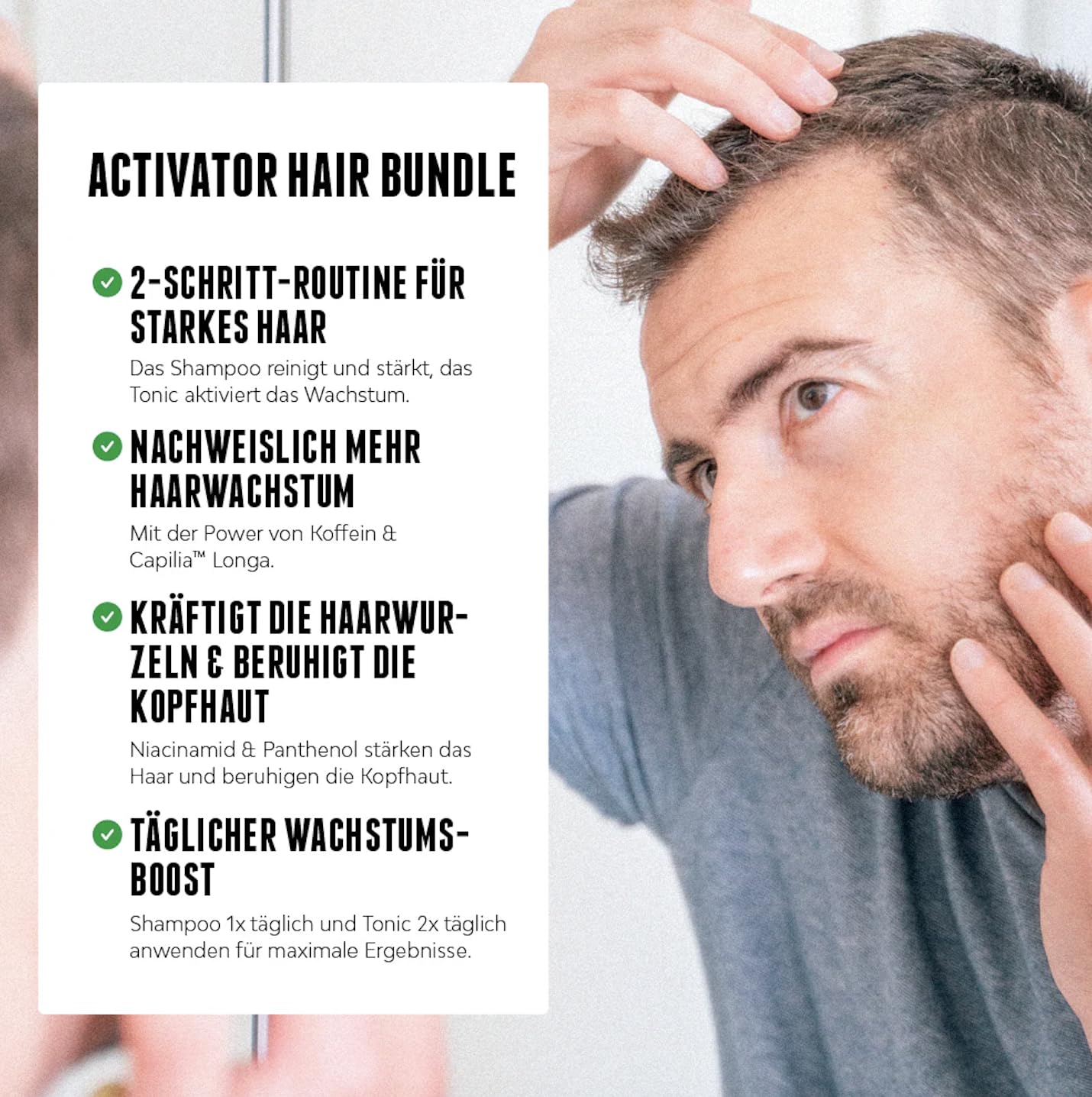Activator Hair Bundle · BROOKLYN SOAP COMPANY - 2-Schritte-Routine | gegen Haarausfall, Mit Shampoo & Tonic für verbessertes Haarwachstum, Für sichtbar kräftigeres, dichteres Haar