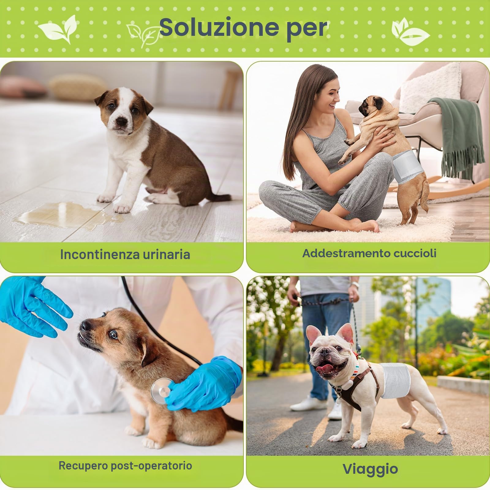 Dono Pannolini per cani maschi, 48 pezzi, fascia pancia per cani maschi, pannolini per cani maschi al carbone, super assorbenti, fasce per cani per incontinenza, viaggi, calore, problemi di marcature