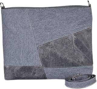 شنطة كتف جلد بيسيك - ازرق فاتح