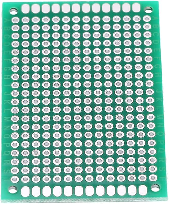 10 PCS PCB Prototype Board, Universal Circuit Double Sided Tin Plated, 4 × 6cm with 2.54mm Hole Pitch for Electronic Soldering Projects [Energy Class A]