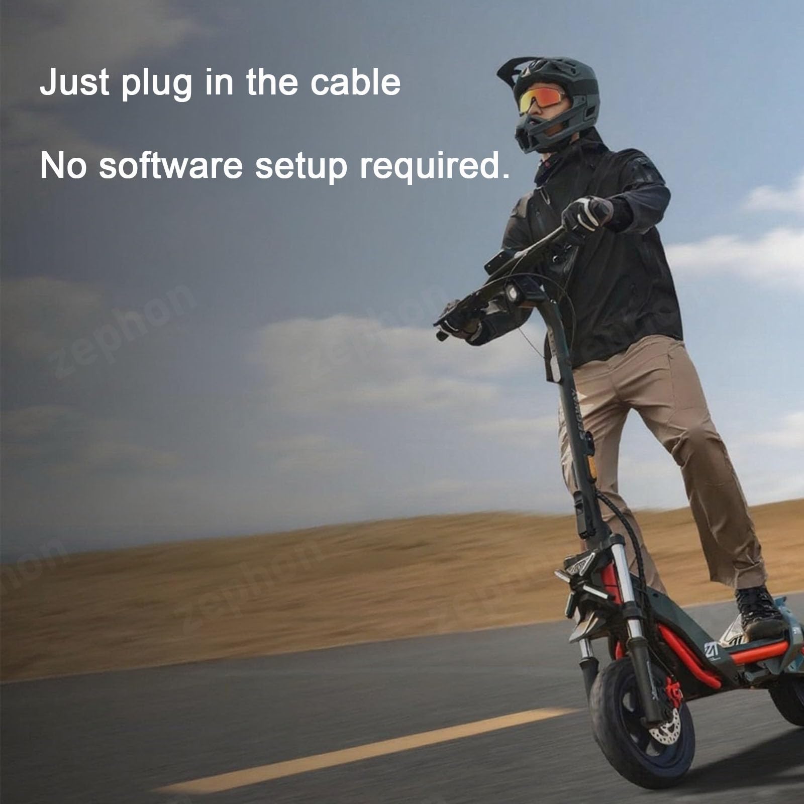 Zephon New Tuning Chip Unlock Cable for Segway Ninebot ZT3 Pro/ProE/ProD - Performance Upgrade Travd 35 km/Helling Spee Built-in Quick Switch Button for Rapid Power on/Off Control of The Chip