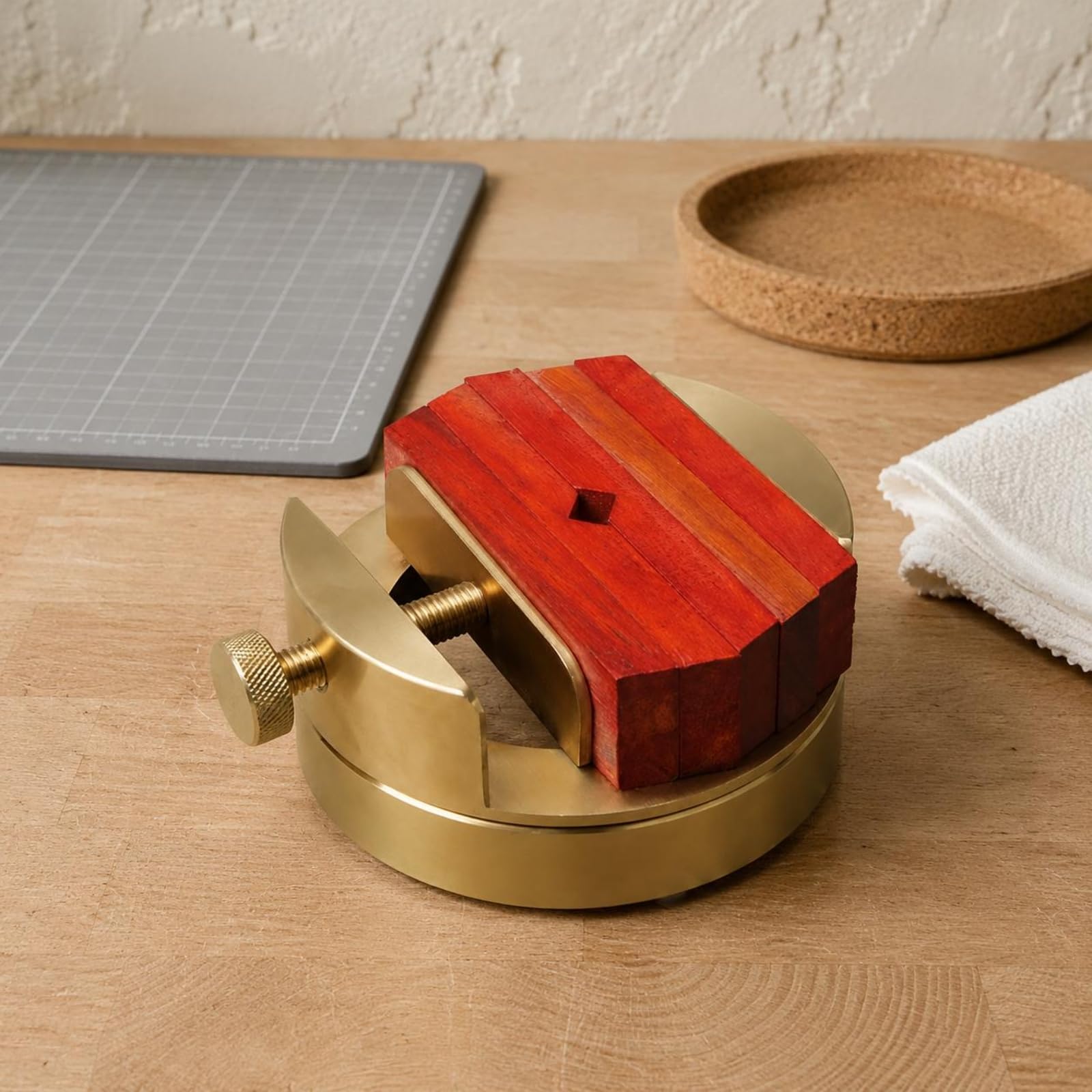 Pince à Sceau En Laiton Moleté Support Rotatif 360 Degrés Compact Outil D'atelier, Grand, Monobloc À Axe Unique