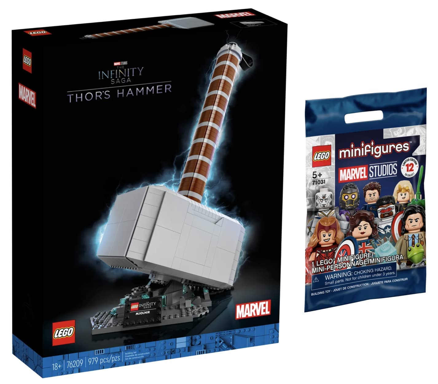 LEGO Marvel Thor's Hammer Mjolnir 76209 Deluxe Building Toy + Mystery