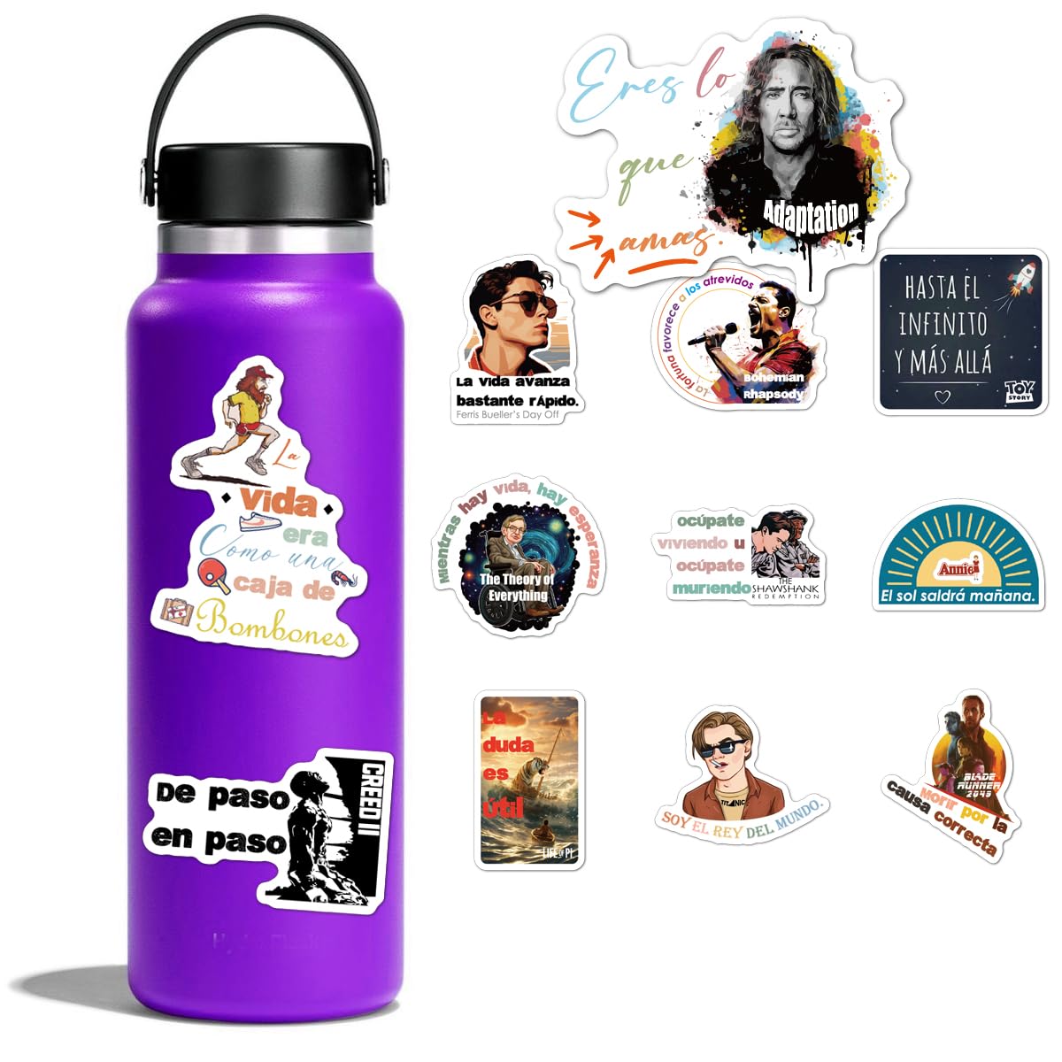 Stickers espagnol motivation classe indispensables pour gourde