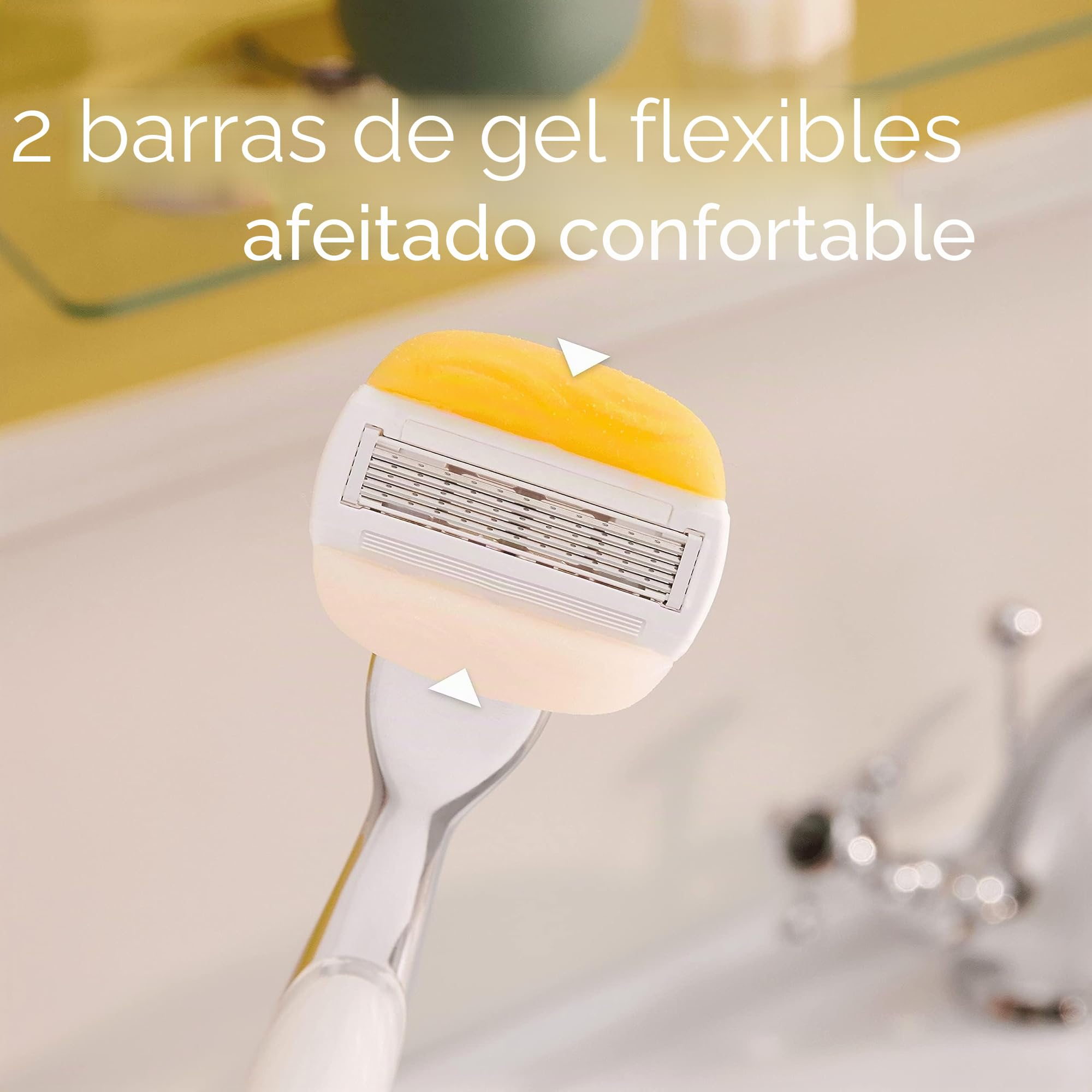 Gillette Venus Comfortglide - Cuchillas de repuesto para maquinilla de afeitar de mujer Coco Plus, Olaz, cuchillas (de 5 hojas), para un afeitado suave y profundo, Skin Cushion con Olaz hidratante,