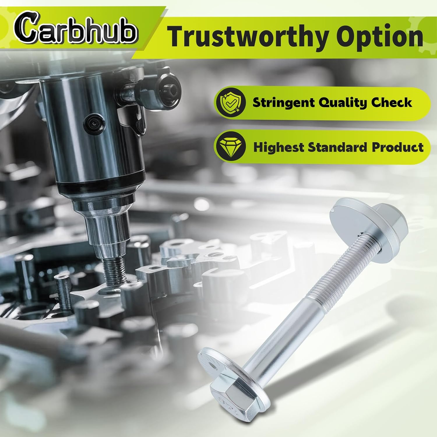 Carbhub Front Shaft Rear Lower Control Arm Alignment Cam Bolts Compatible with Nissan Armada 2012-2015 Frontier 2005-2021 Pathfinder 2005-2012 Xterra 2005-2015 for Infiniti QX56 Replace 54580-7S000