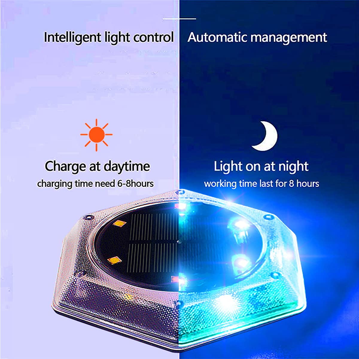 Lampy dyskowe zasilane energią słoneczną, 2 szt. solarne lampki podłogowe z 12 diodami LED ścieżka ogrodowa zewnętrzne oświetlenie w ziemi, oświetlenie krajobrazowe wodoodporne światła ścieżki do chodnika na podwórku, zimna biel