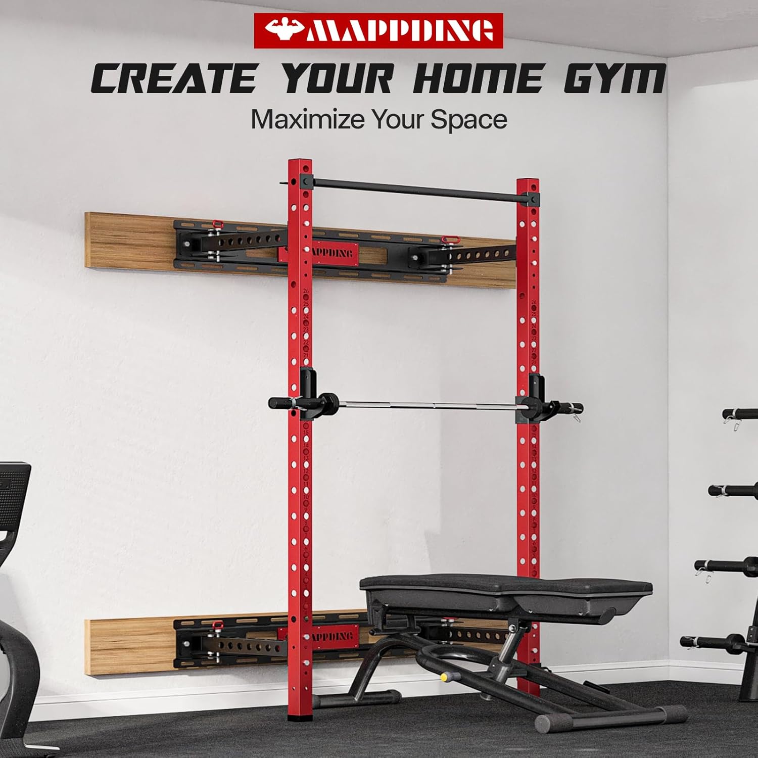 Gym Equipment Ethos Folding Wall Rack Installation Instructions