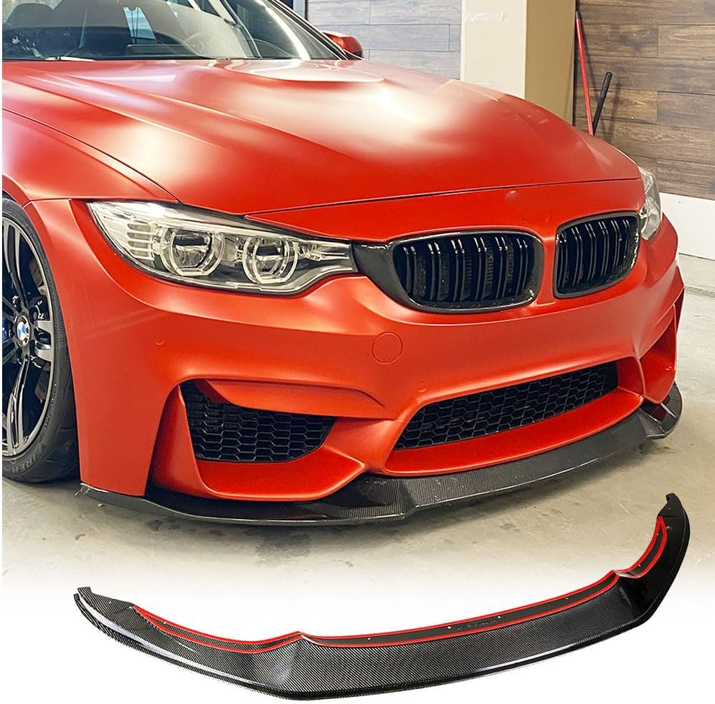 Amazon.com: MCARCAR KIT Carbon Fiber Front Lip for BMW F80 M3 F82/F83 ...
