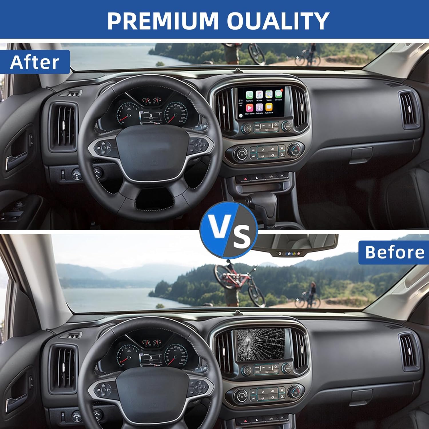 8" Touch Screen Digitizer Replacement for Chevy Silverado GMC Sierra Tahoe Yukon 2014-2019 MyLink Navigation Radio Display Repair Kit Fix Ghost Touch Bubbles Compatible with LCD DJ080PA-01A