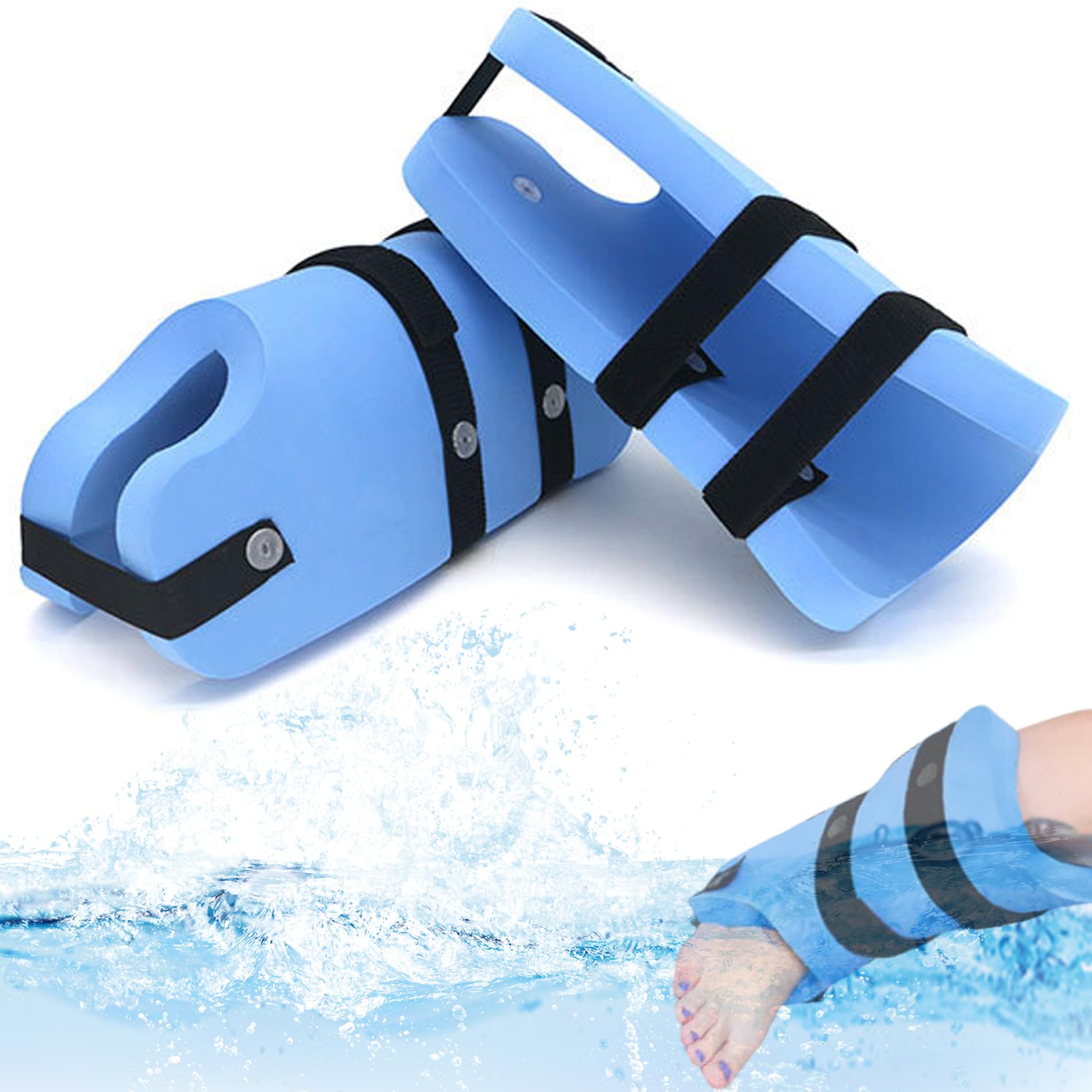 1 Paar Schwimmmanschetten, Schwimmring für Wassergewichte aus Eva-Schaum mit Schnellverschluss, Wasserübungsausrüstung