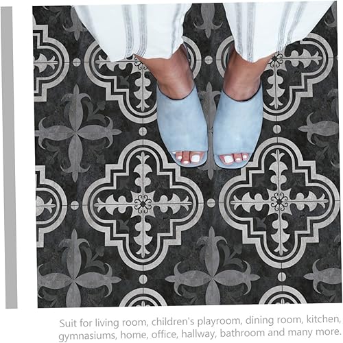 Vista 6 de Housoutil 10 Pcs Floor Stickers Floor Tile Sticker Vinyl Tile Stickers Kitchen Tile Decals Removable Tile Tiles Waterproof Sticker Self Adhesive
